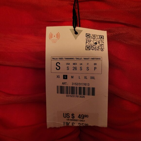 Zara red ruched dress - Picture 4 of 8
